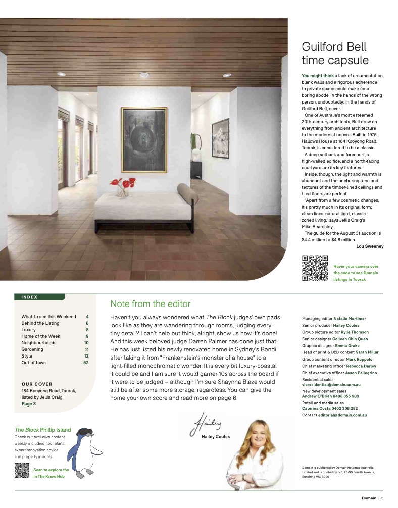 Domain Magazine inside spread - 184 Kooyong Road, Toorak